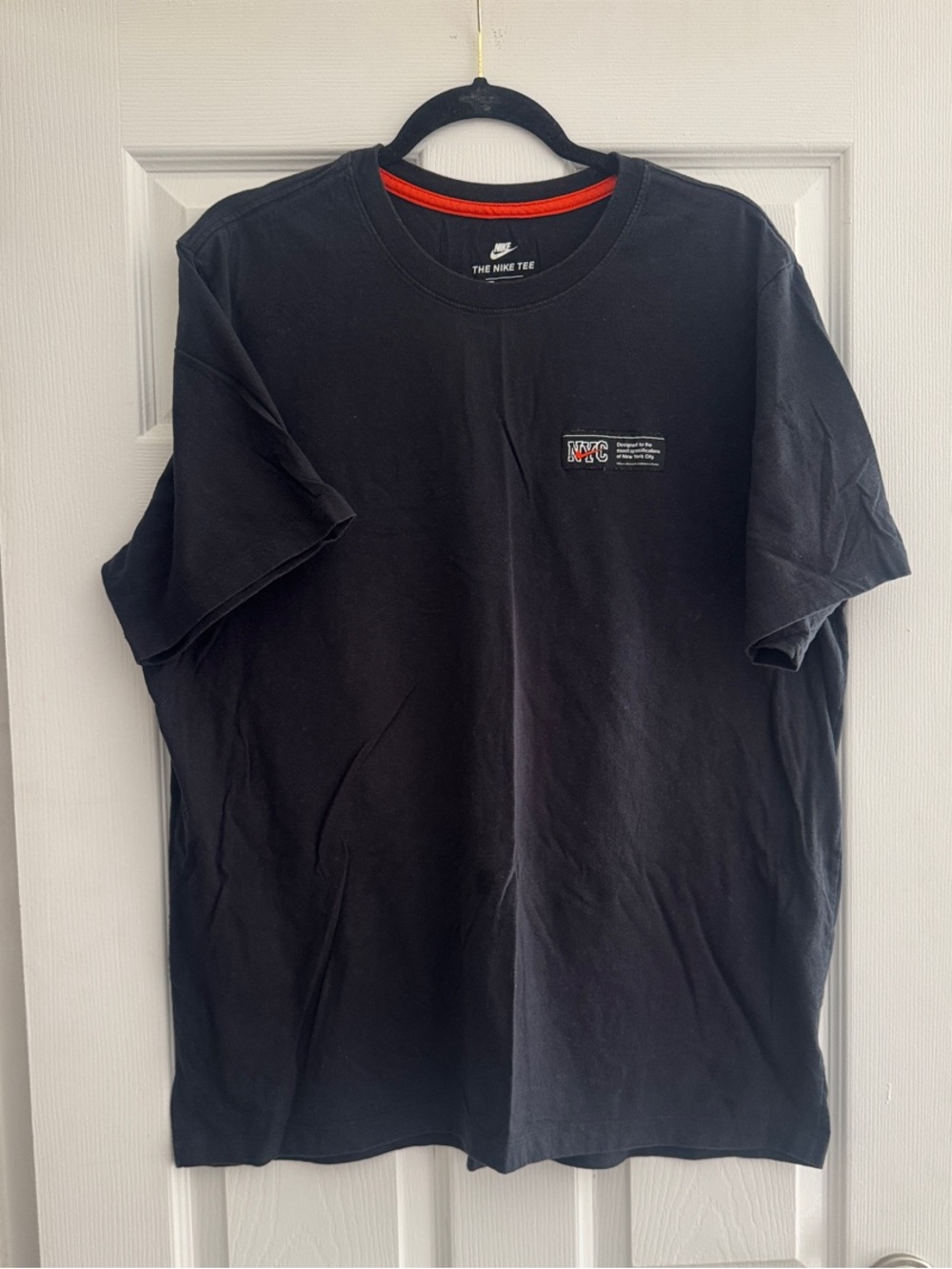Nike Black Short-Sleeve Crew Tee with Small Chest Patch